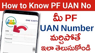 How to Know UAN number Of PF Account in Telugu 2024  PF Balance Check Online Telugu 2024 [upl. by Cirdet413]