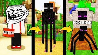 JAK TROLLOWAĆ ENDERMANA W MINECRAFT  MINECRAFT TROLL [upl. by Anemaj341]