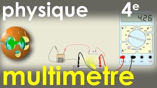 LE MULTIMÈTRE  Voltmètre  Ampèremètre  Ohmmètre  PhysiqueChimie  Collège 4e [upl. by Aneahs874]