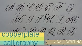 Copperplate calligraphy alphabet how to write 2018 [upl. by Derreg]