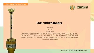 NCOP PLENARY HYBRID 05 November 2024 [upl. by Airdnna983]