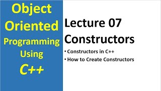 Constructor in C with Easy Example  Object Oriented Programming Concept Lecture 07UrduHindi [upl. by Adelaida103]