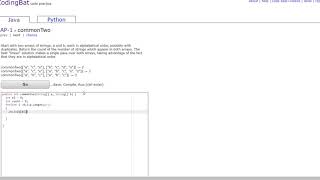 AP1 commonTwo JAVA Tutorial  codingbatcom [upl. by Winthrop437]