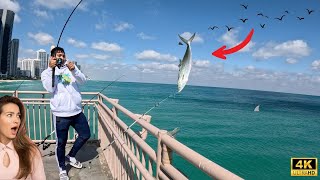 FISHING the FAMOUS NEWPORT PIER Techniques Rules and more [upl. by Mallen839]