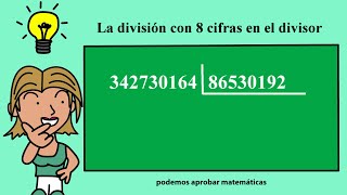 Hacer divisiones con 8 cifras en el divisor [upl. by Geffner756]