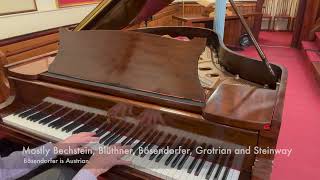 Restored Mahogany Steinway model O grand piano c1925 supplied to a Central London church building [upl. by Itsud]