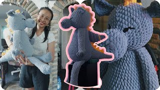 Free Dragon Amigurumi Tutorial  Seasmoke Dragon  Part 1  ENG CC [upl. by Yenalem]