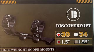 NEW DISCOVERY OPTICS CANTILEVER SCOPE MOUNT REVIEW [upl. by Enetsuj]