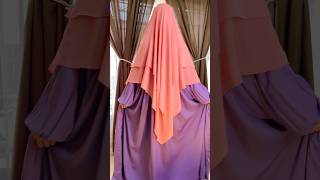 Which one do you like with Pleated Abaya with contrast Khimar By HubbeMariam simple easy [upl. by Hnid]