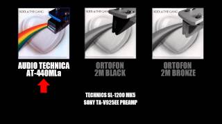 Ortofon 2M Black  2M Bronze  AT440MLa Phono Cartridge Comparison [upl. by Ennylyak]