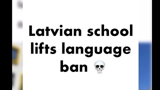 School lifts language ban following Ombudsman comments latvia latvianews [upl. by Skrap766]