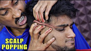 Scalp Popping amp Scalp Scratching  Forehead Tapping by Comb  Neck Cracking  Skin Cracking  ASMR [upl. by Aninnaig859]