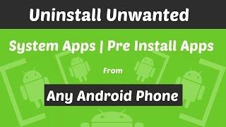 how to uninstall preinstalled apps on android phone  Root Required [upl. by Yanarp]