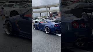 R35 GTR meet in Daikoku Roll In Part 1 gtrr35 nissangtr gtr r35 r35gtr libertywalk daikoku [upl. by Rekcut]