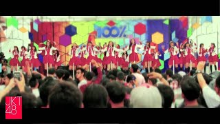 JKT48 1st live TV performance  100 Ampuh Global TV [upl. by Shena]