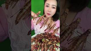 Crispy fried grasshoppers food goodfood [upl. by Niotna303]