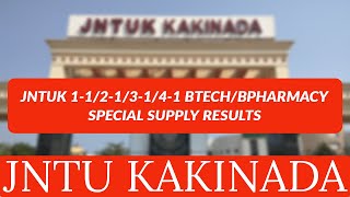 JNTUK 11213141 BTECHBPHARMACY SPECIAL SUPPLY RESULTSjntukupdates [upl. by Geesey]