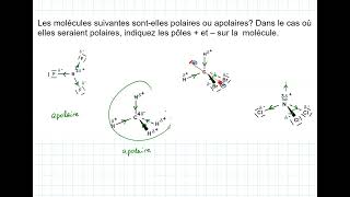 1E4Aa Polarité des molécules Exemple dexercice avec sa résolution [upl. by Dorrehs]