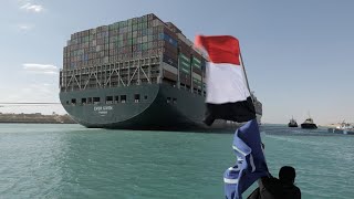 Suez Canal Ever Given finally sails away and maritime traffic resumes after week of chaos [upl. by Sherie937]