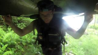 Portaging a Grumman Canoe Go Pro [upl. by Brout]