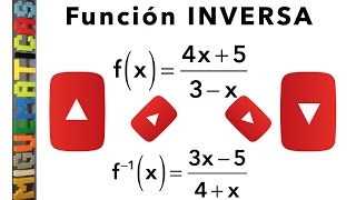 Cálculo de la función inversa [upl. by Aelem494]