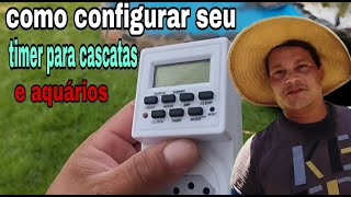 como configurar o timer para cascatas de lagos e aquários [upl. by Gaspard]