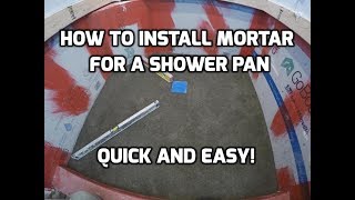 How to Install Mortar for a Shower Pan Quick and Easy [upl. by Moritz]