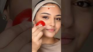 Easy TOMATO FACIAL At Home  Get Fair amp Spotless SkinTry This Tomato Scrub 🍅 facial diy shorts [upl. by Meng661]