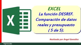 5 de 5 Función DESREF de excel Comparación de datos reales y presupuesto [upl. by Wystand]