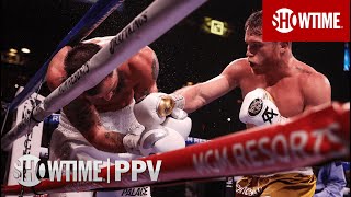 Canelo Alvarez KOs Caleb Plant With Crazy Uppercut  SHOWTIME PPV [upl. by Vijnas]