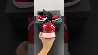 Air Jordan 1 Low Alternate Bred Toe Black White Gym Red [upl. by Tynan]