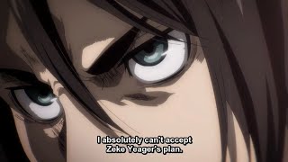 Zekes plan part 2 Eren dont want to follow it attack on titan s4 ep 10 english sub [upl. by Anilra]