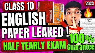 English Paper Leaked Half Yearly Class 10 [upl. by Liag]