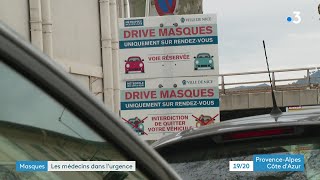 Un quotdrive masquesquot à Nice pour distribuer des masques aux soignants [upl. by Eltsyrk695]