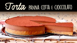 TORTA PANNA COTTA AL CIOCCOLATO Ricetta Facile e Senza Cottura  BuonIdea [upl. by Natsuj178]