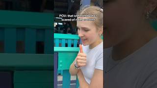 POV That one friend who’s scared of roller coasters comedy pov relatable [upl. by Hayouqes185]