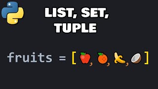 Python lists sets and tuples explained 🍍 [upl. by Bigg]