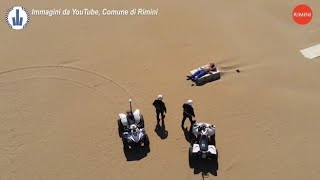 Rimini la polizia controlla spiagge e parchi con quad e droni [upl. by Sev]