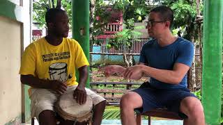 Lección de percusión garífuna con Kevin Sambola [upl. by Dearden970]