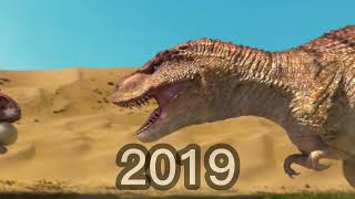 CARNOTAURUS EVOLUTION 2000 2022 BAD ROMANCE CRAZY DINOSAUR KING OF DINO [upl. by Ahtelra]