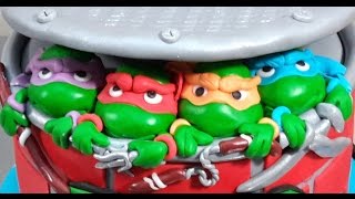 Ninja Turtles Cake Toppers TMNT  How To Make by Cakes StepbyStep [upl. by Yelime]