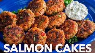 How To Make Salmon Cakes Recipe  Quick and Easy Salmon Patties [upl. by Stronski]