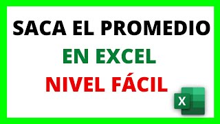 😱 COMO SACAR PROMEDIO EN EXCEL PARA PRINCIPIANTES  FACIL Y RÁPIDO [upl. by Fee]