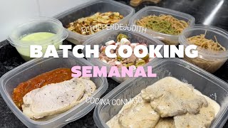 BATCH COOKING SEMANAL  Ideas de tuppers para la semana  Eltupperdejudith [upl. by Ottie]