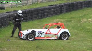 Big Caterham Crash Mallory Park CTCRC 2352015 [upl. by Mariana]