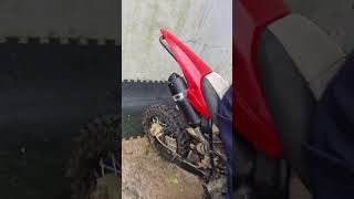 More pops and crackles stomp z2 cracklingfire flames motorbike entertainment 4stroke pitbike [upl. by Atnoled]