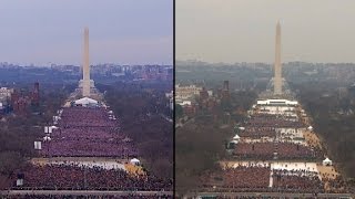 Inaugural crowd sizes Trump v Obama [upl. by Jung433]