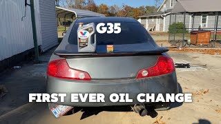 First ever oil change in the G35 [upl. by Darrej477]