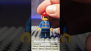 Worker in Blue Jacket with Orange Stripes minifigure  cty0500 [upl. by Euqinwahs]