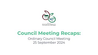 Meeting Recap  OCM 25 September 2024 [upl. by Enerol]